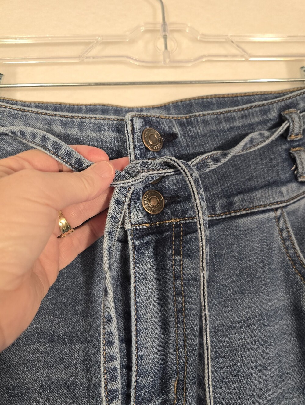 Shyanne 70s Retro Wide Leg Palazzo western 3 Trendy Denim Jeans. Ladies 30/34 - Picture 3 of 13